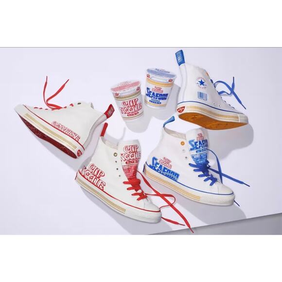 CONVERSE ALL STAR NISSIN CUP NOODLE High SEAFOOD Sneaker NWT - Picture 3 of 3